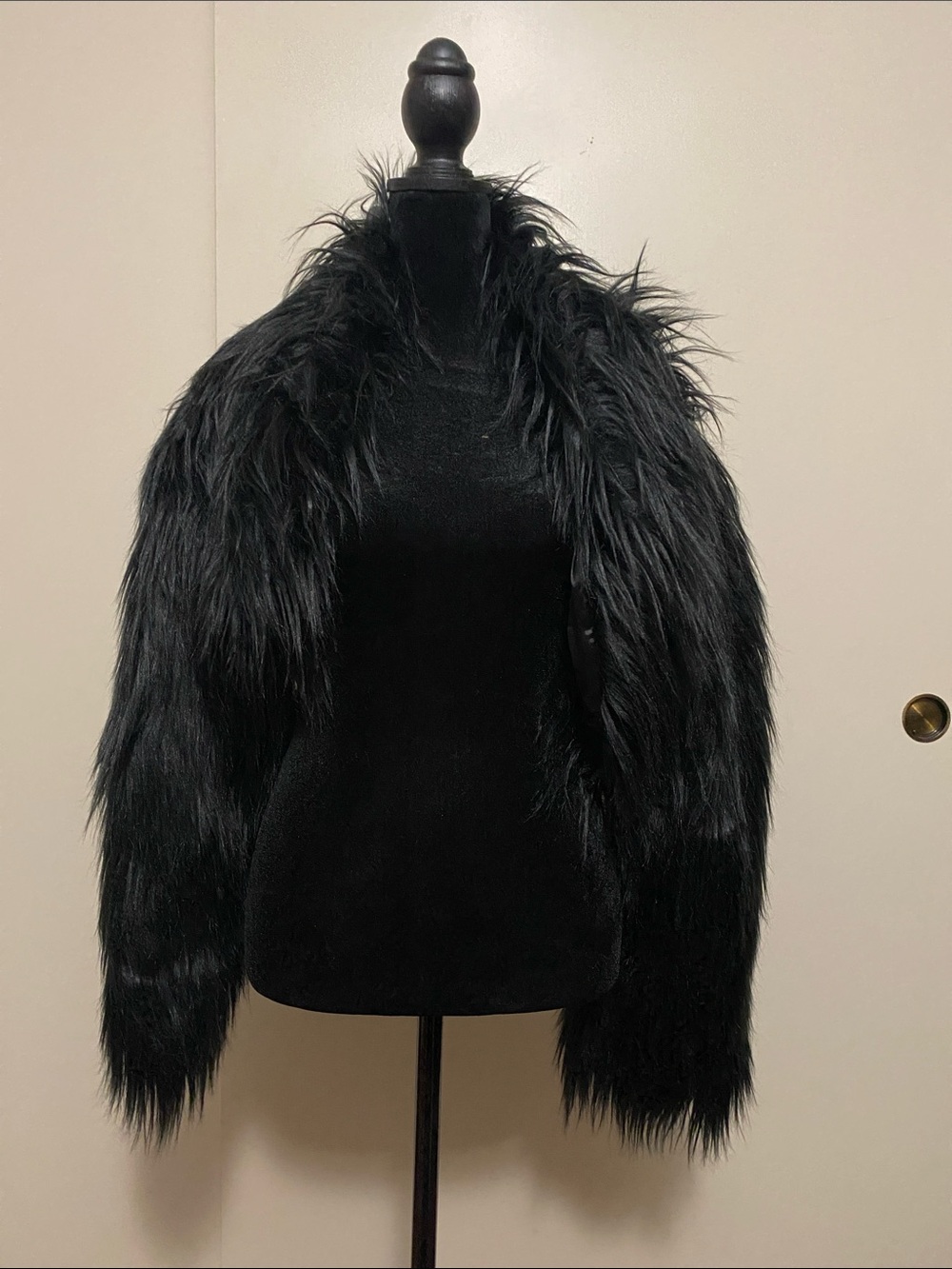 Black Faux Fur Jacket - Women's Stylish Coat